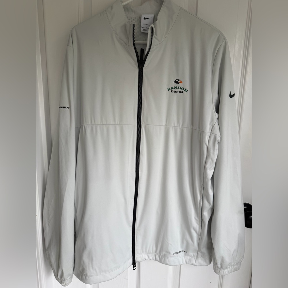 Nike White Full-Zip Bandon Dunes Performance Jacket Storm Fit